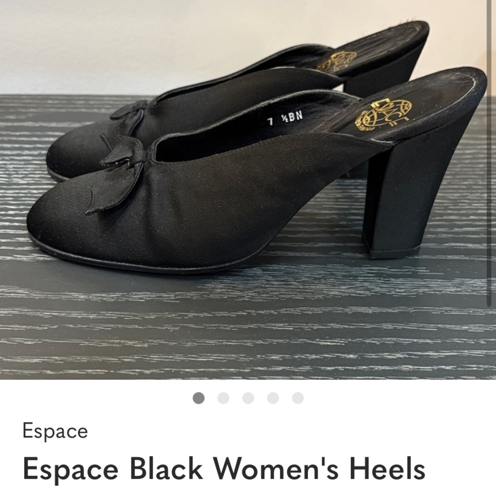 Espace Black Women's Heels size 7.5 fits more like 7 or 6.5